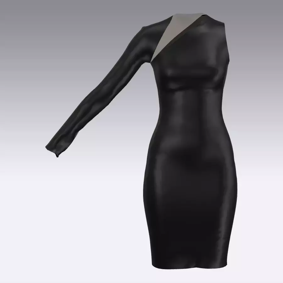 LEATHER DRESS BLACK SMALL 3D model