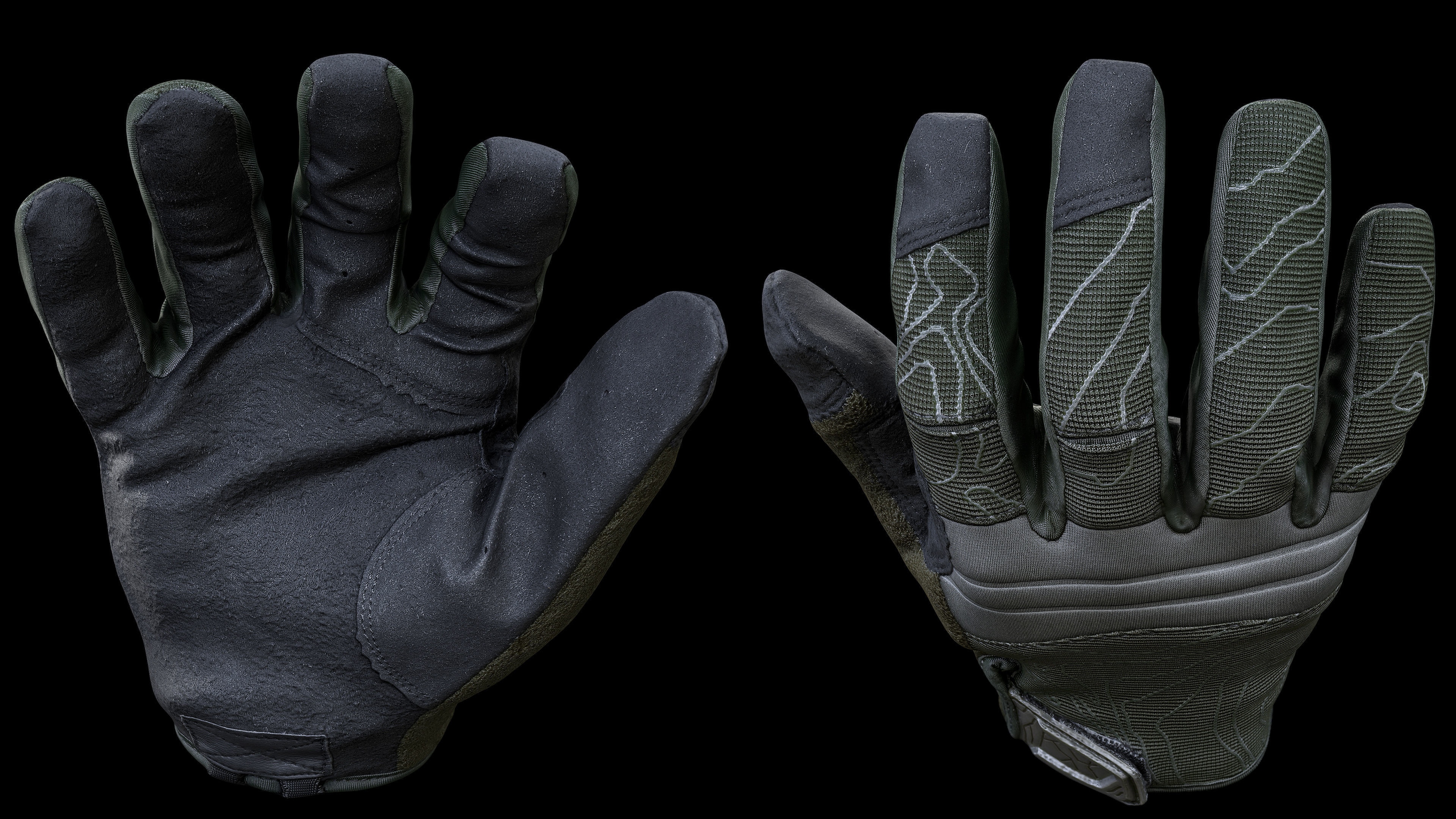 Tactical Gloves 034 Low-poly 3D model_6