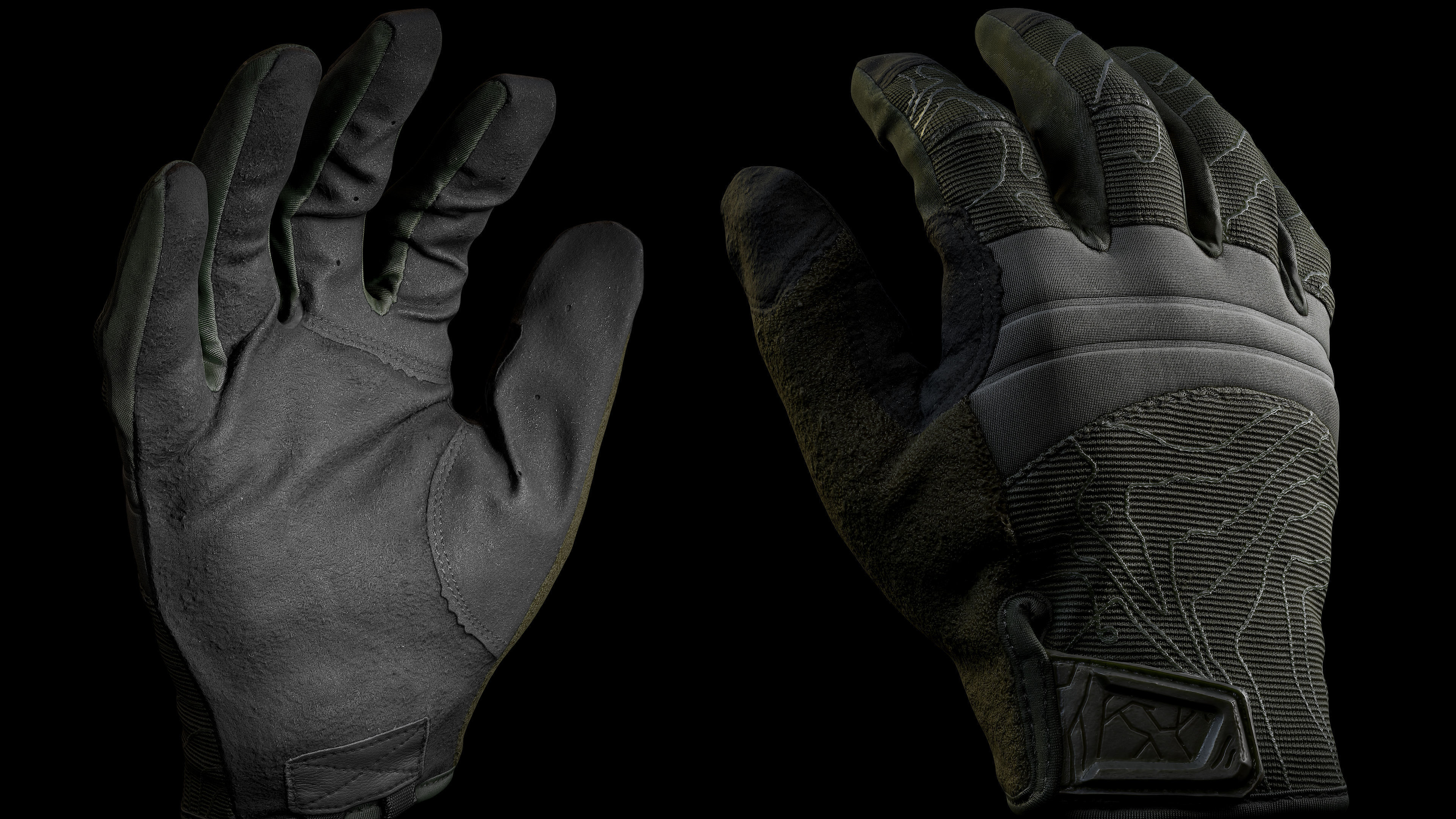 Tactical Gloves 034 Low-poly 3D model_9