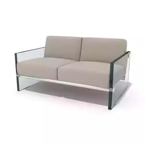 Modern Beige Sofa 3D model