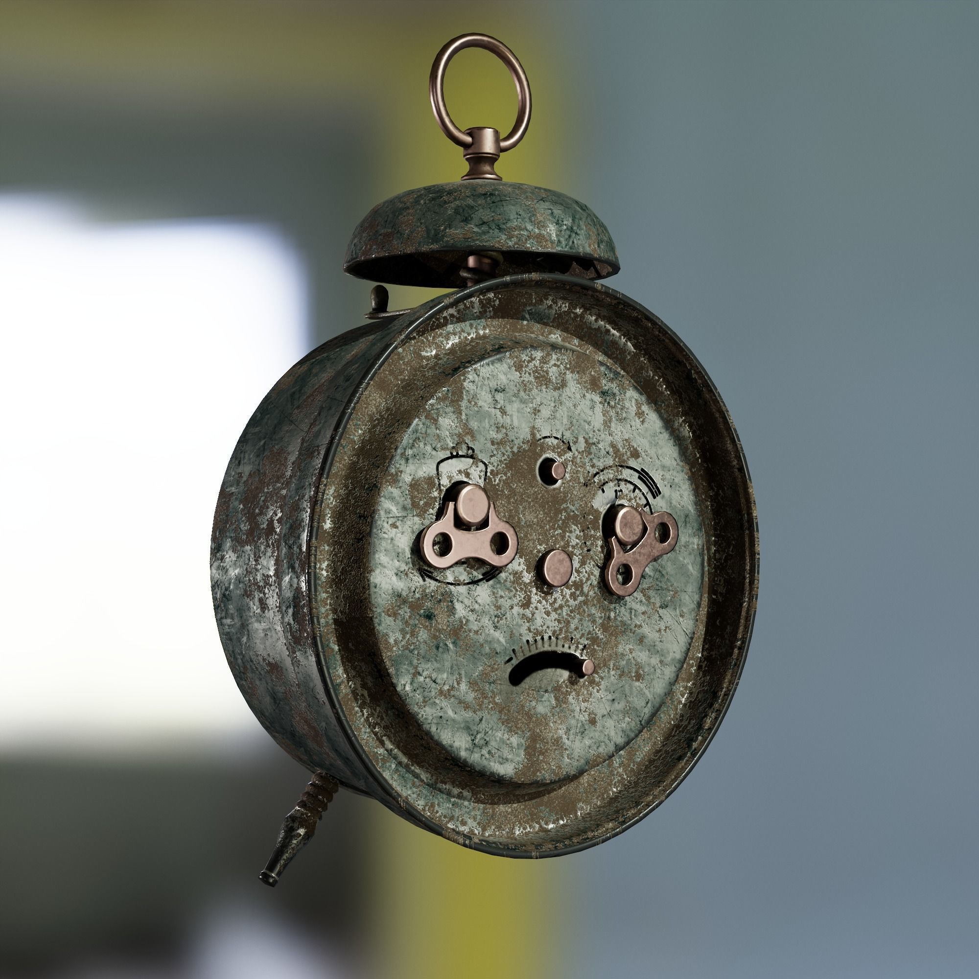 Stylized Clock USSR 1969 Atomic Heart Low-poly 3D model_4