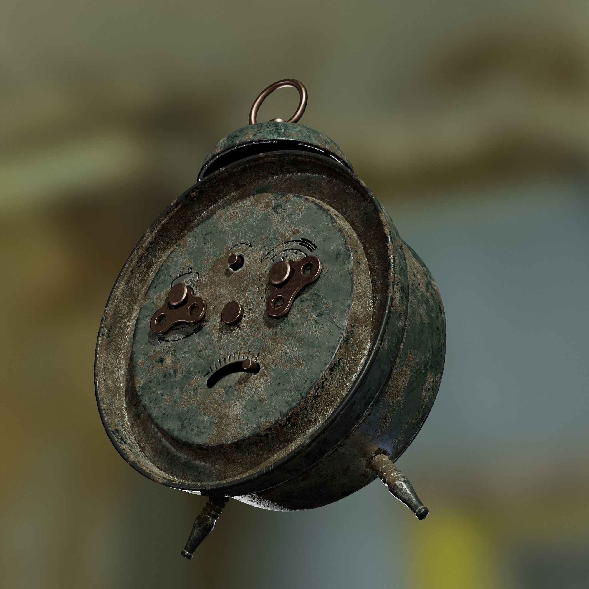 Stylized Clock USSR 1969 Atomic Heart Low-poly 3D model_2