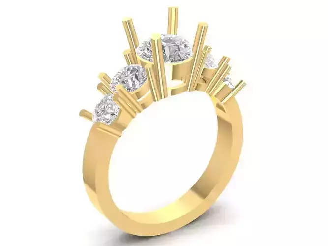 Modern Multi Stone Engagement Ring for Women 1501