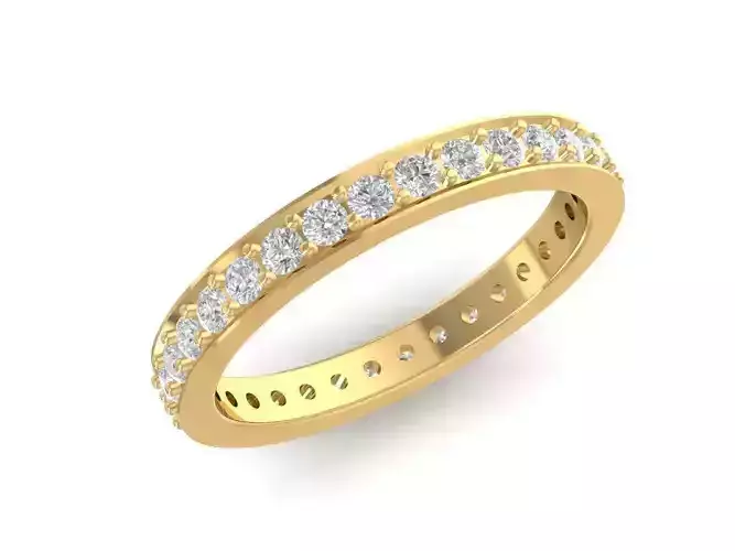 Classic Diamond Eternity Band Ring for Women 3D Model 1503