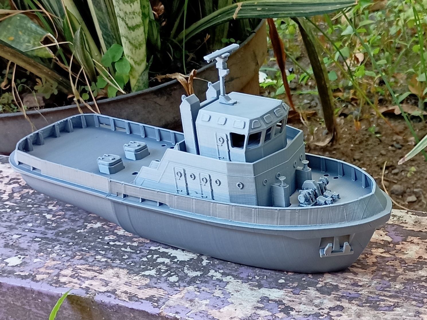 tugboat miniature 3D print model_2