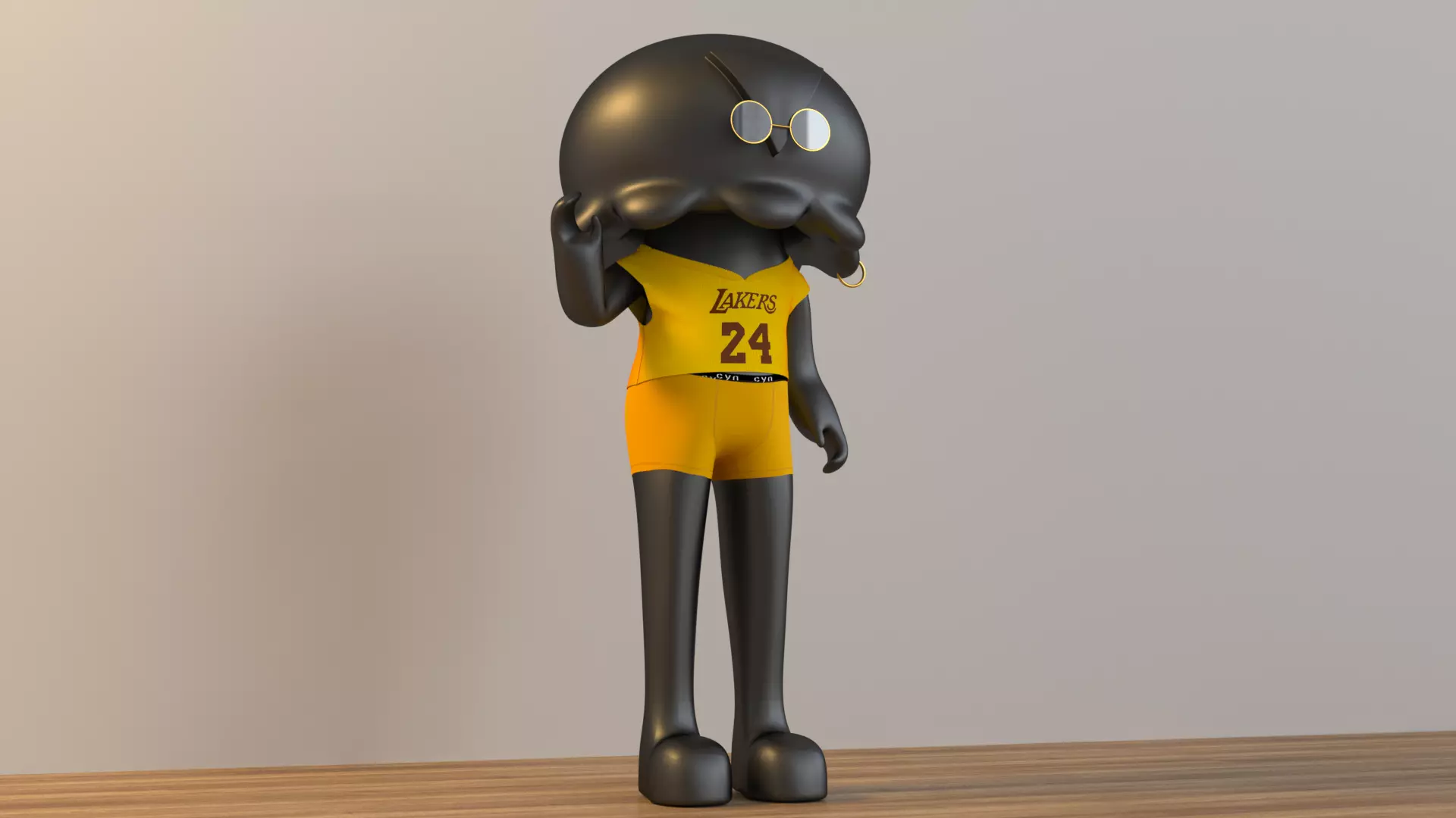 A lovely anthropomorphic jellyfish model Free 3D model_0