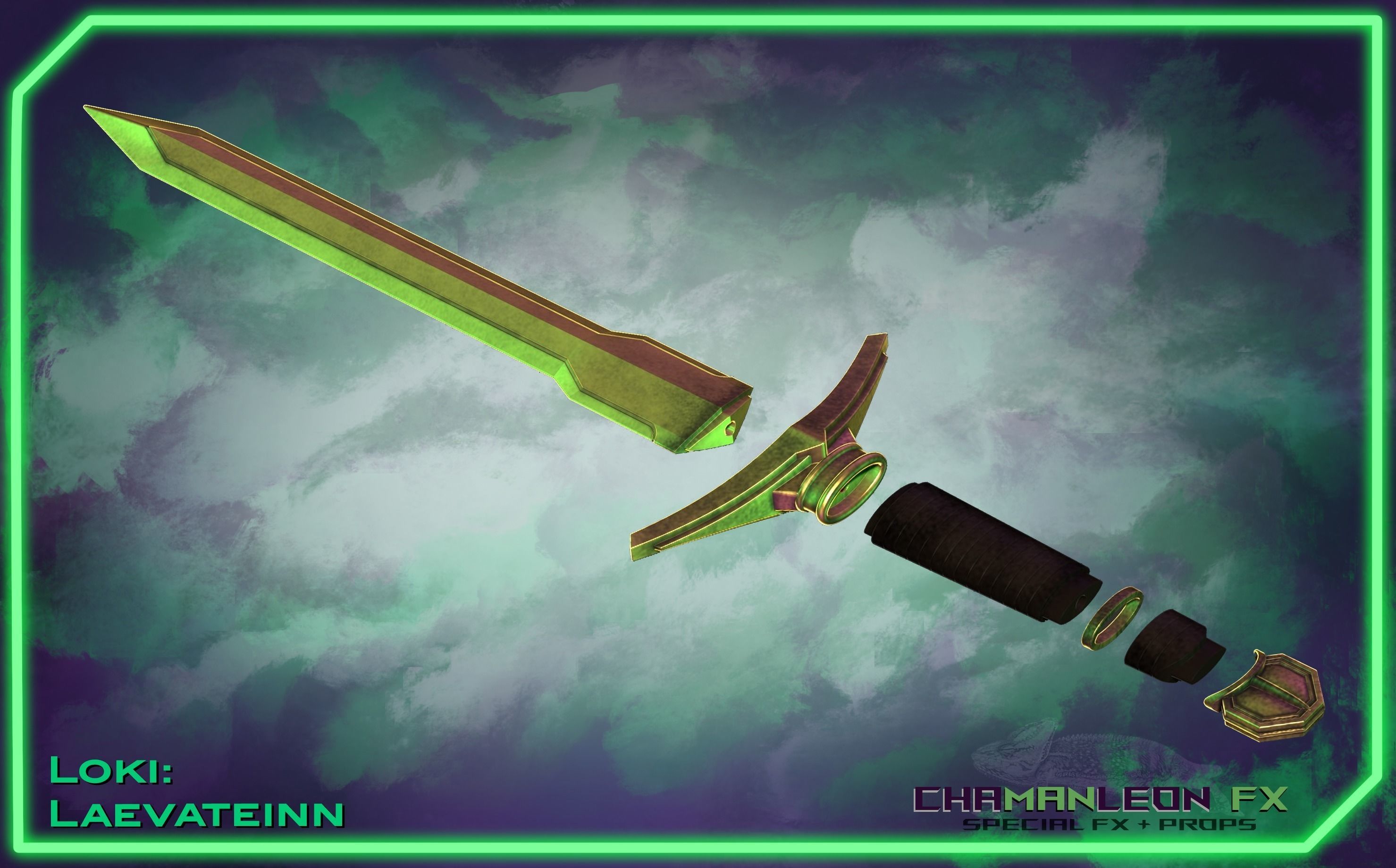 Loki Laevateinn Kid Loki Sword Cosplay 3D print model_4