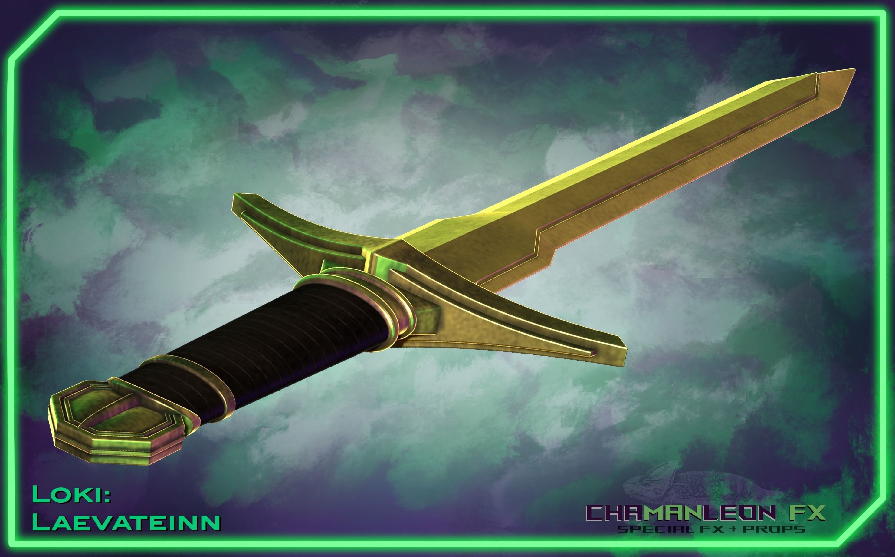 Loki Laevateinn Kid Loki Sword Cosplay 3D print model_2