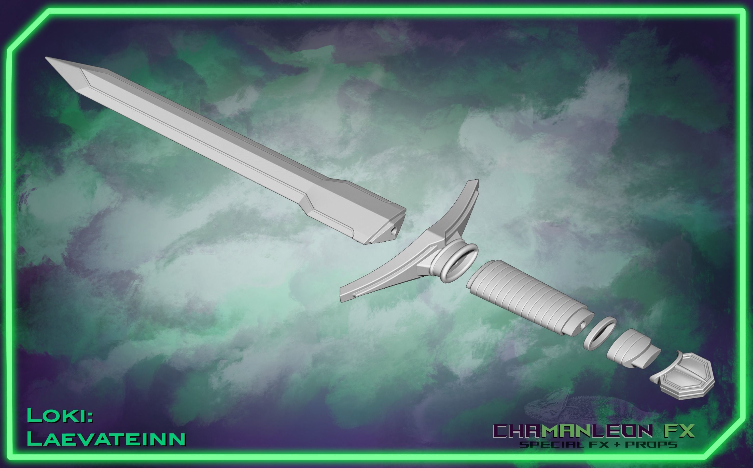 Loki Laevateinn Kid Loki Sword Cosplay 3D print model_9