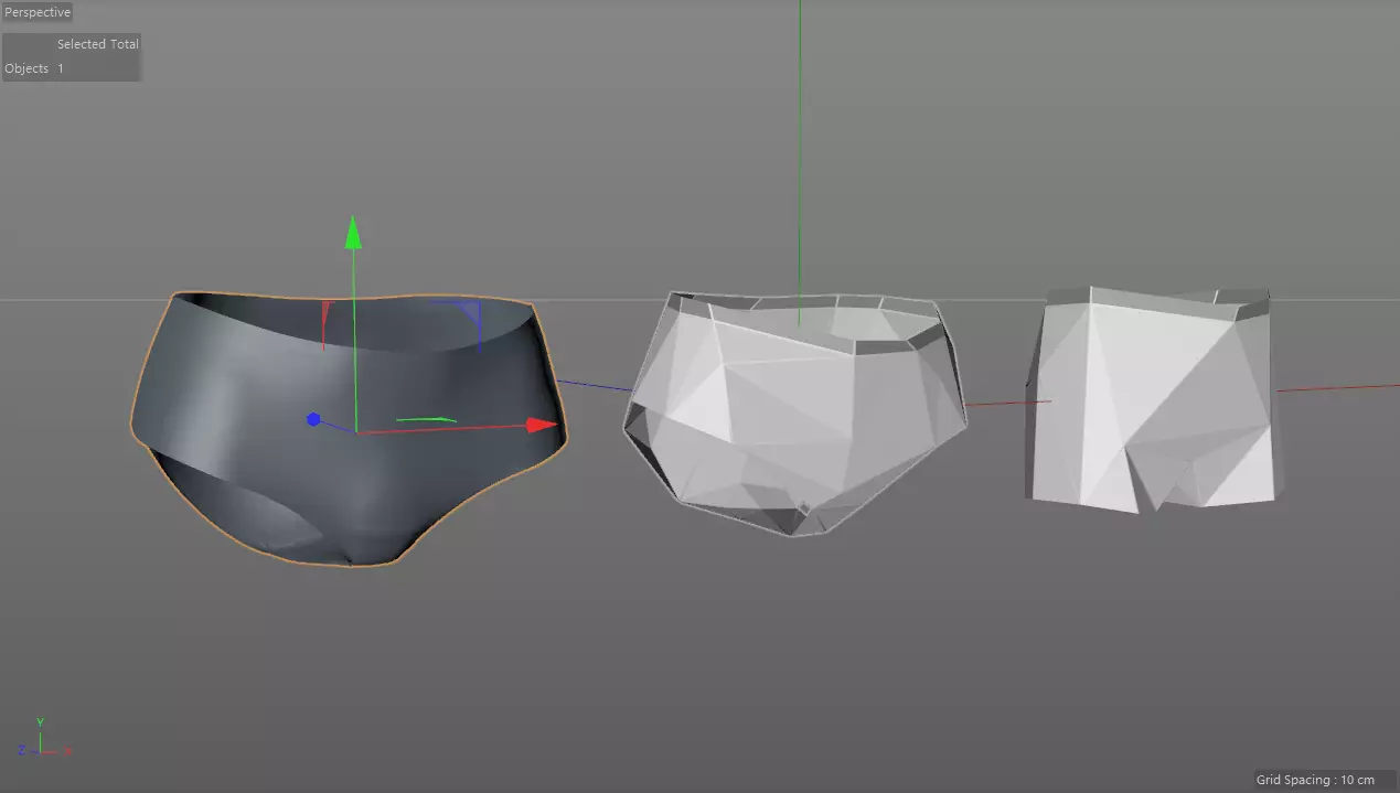 Low polygon underwear model Free 3D model