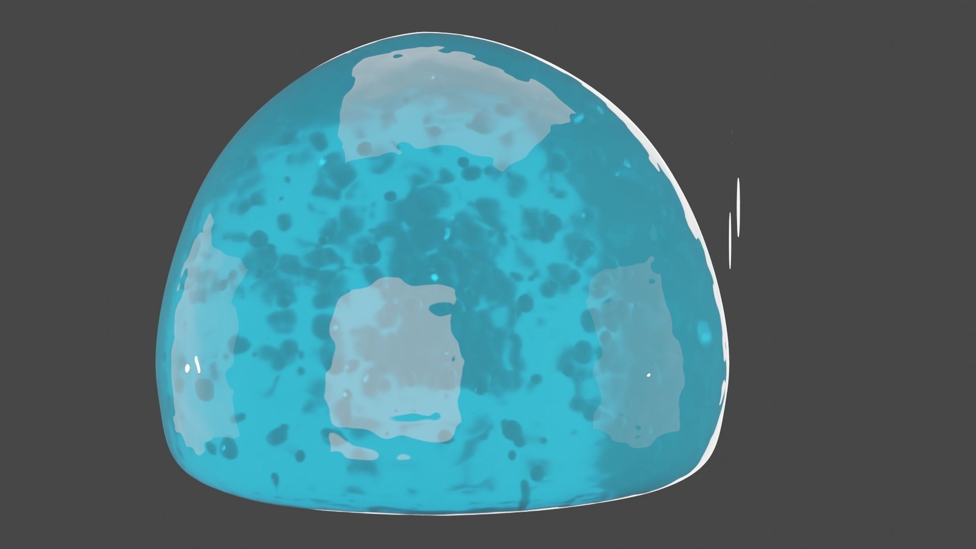 Blue slime 3D model_9