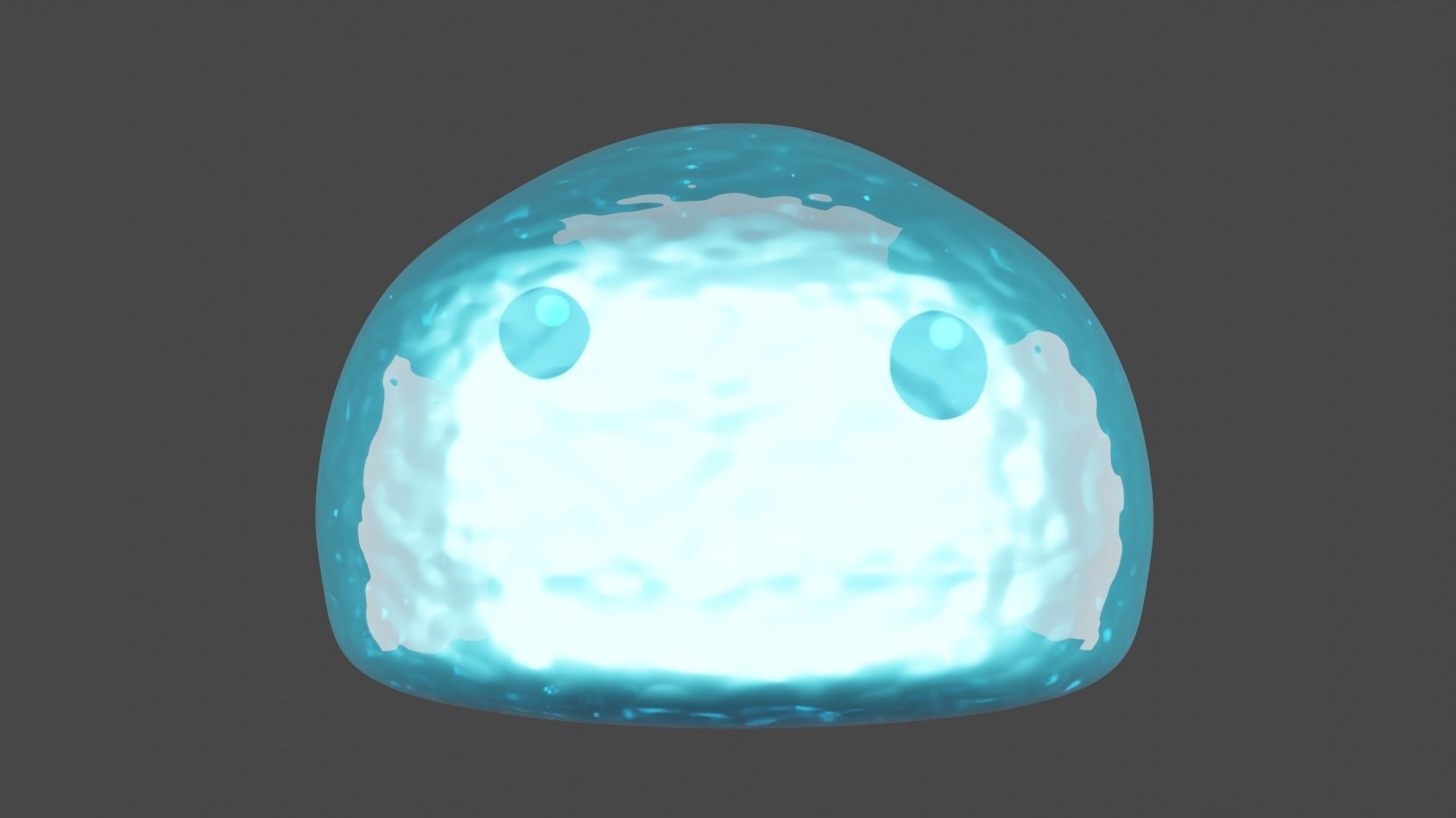 Blue slime 3D model_5