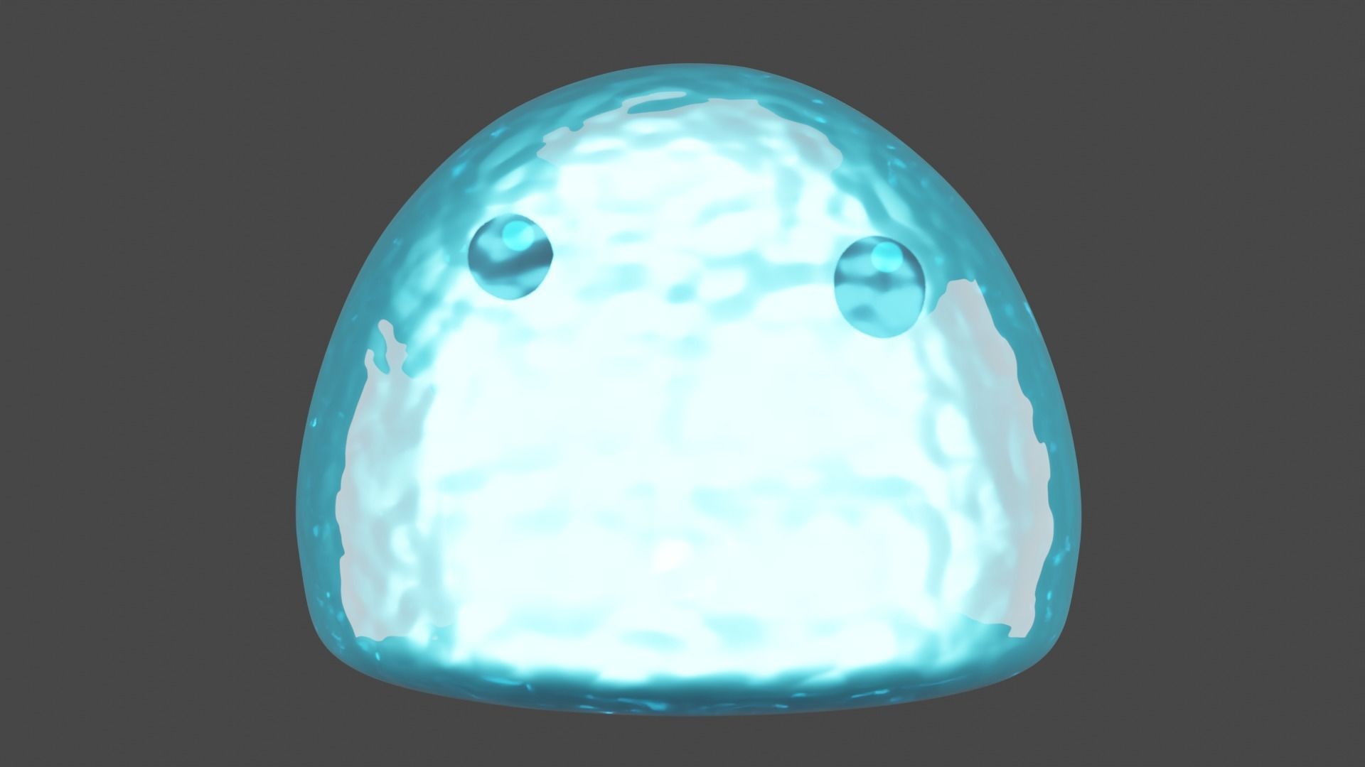 Blue slime 3D model_3