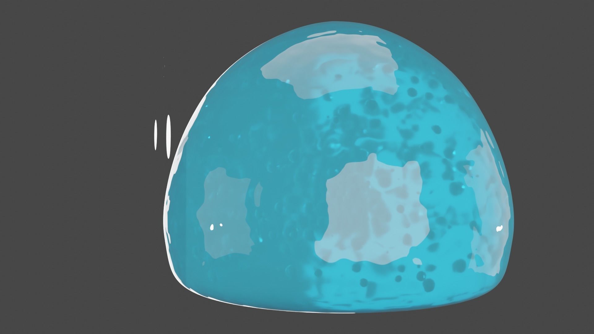 Blue slime 3D model_7