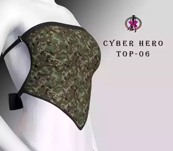 Cyber Hero - Top06 Low-poly 3D model