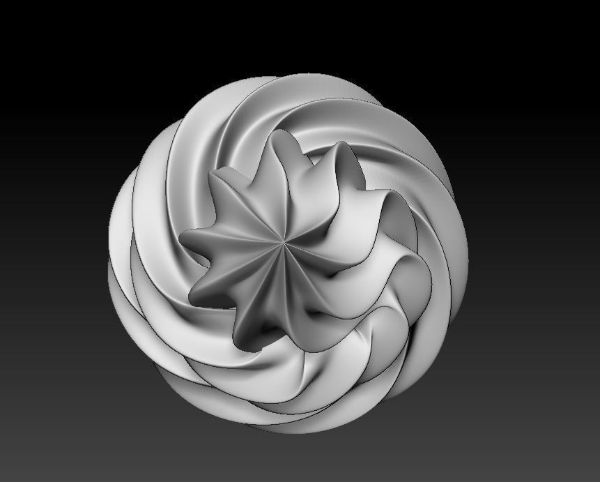 Meringue swirled dessert 3D print model_1
