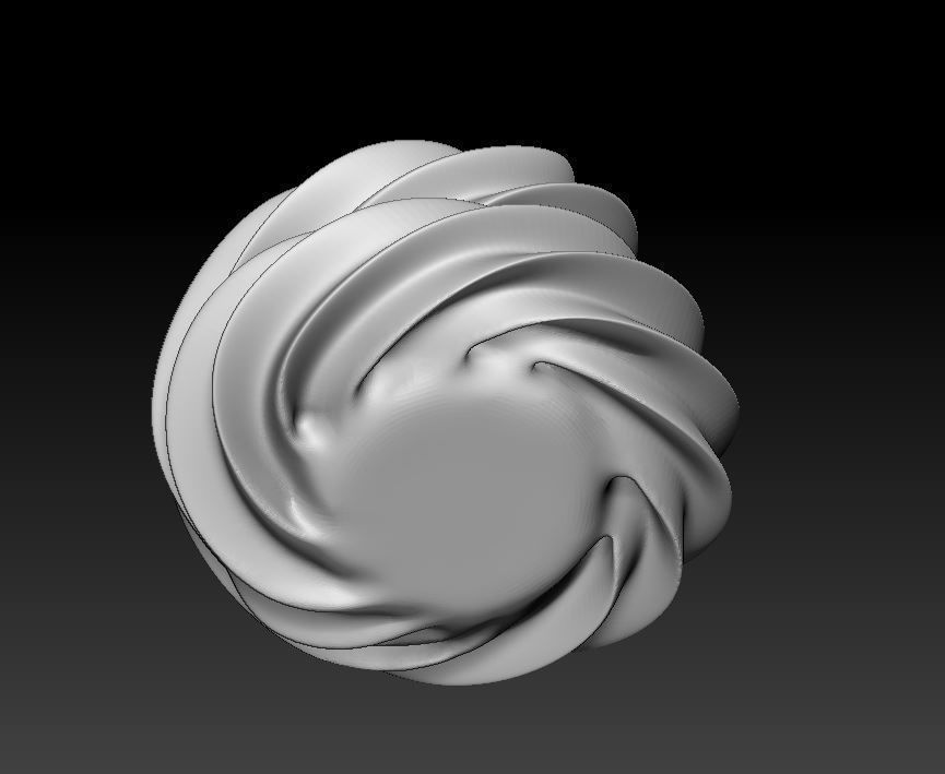 Meringue swirled dessert 3D print model_15