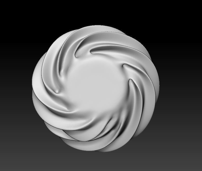 Meringue swirled dessert 3D print model_16