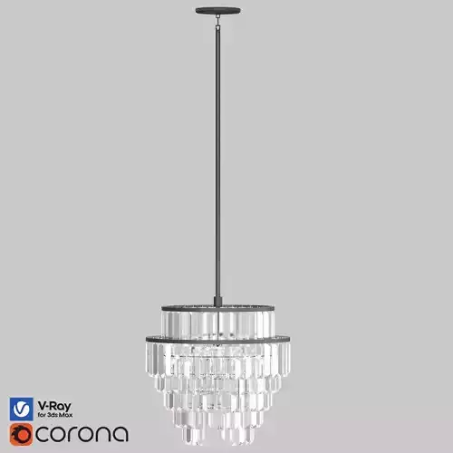 Gemma Crystal Round Chandelier 3D model
