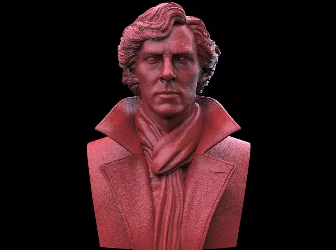 Sherlock - Benedict Cumberbatch Bust 3D print model_0