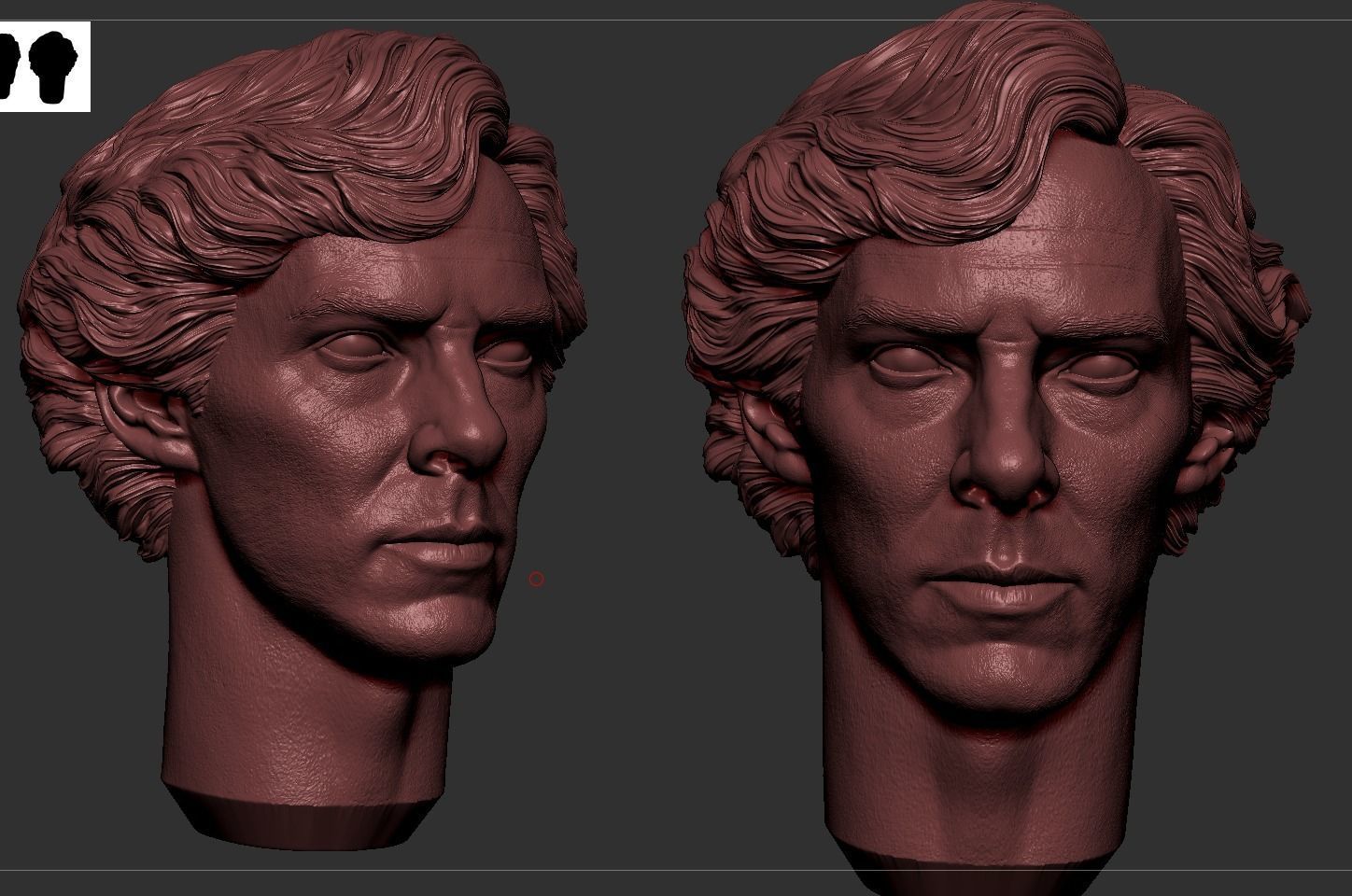 Sherlock - Benedict Cumberbatch Bust 3D print model_13