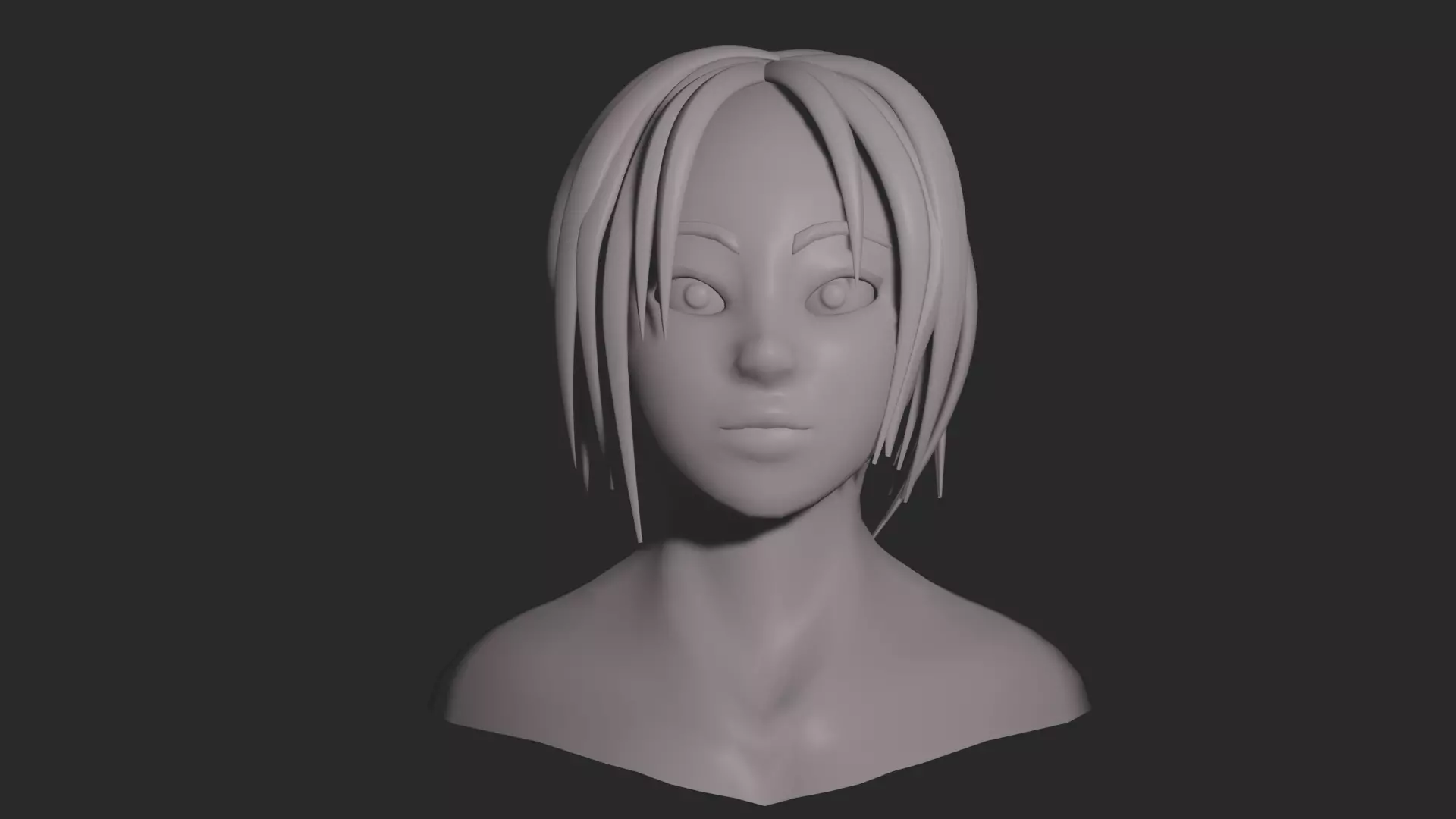 Lowpoly stylized cartoon girl basemesh Free 3D model