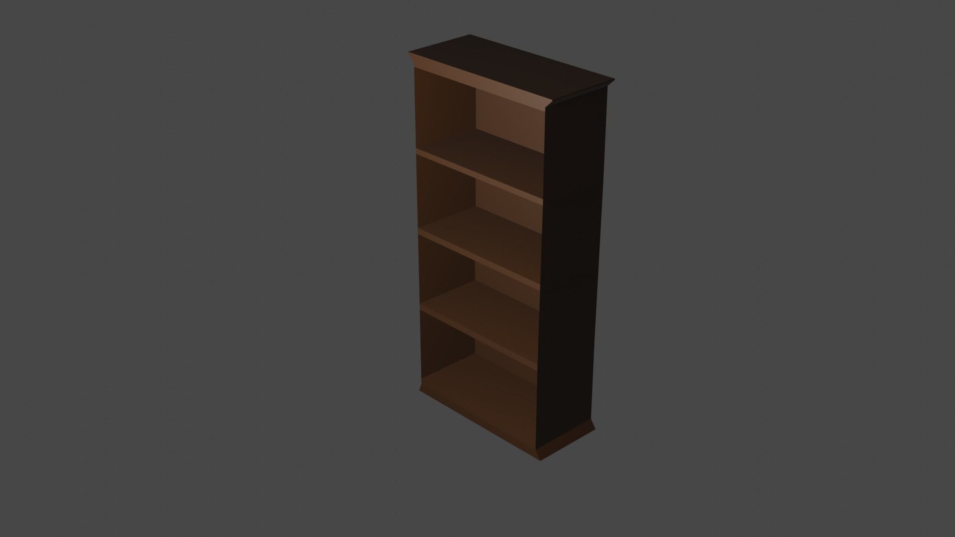Game Ready Nice Clean Bookshelf  Low-poly 3D model_1