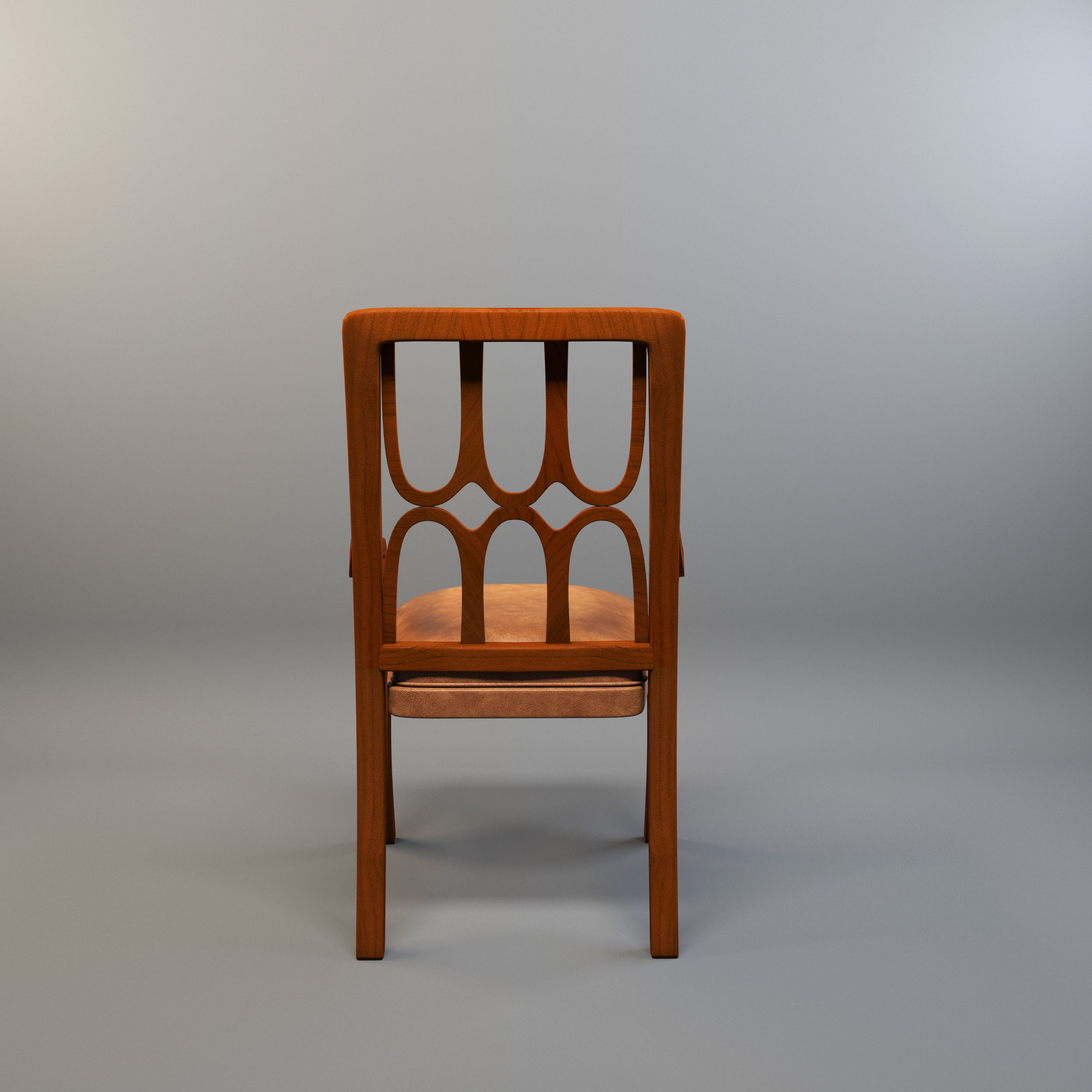 chair wooden Free low-poly 3D model_2