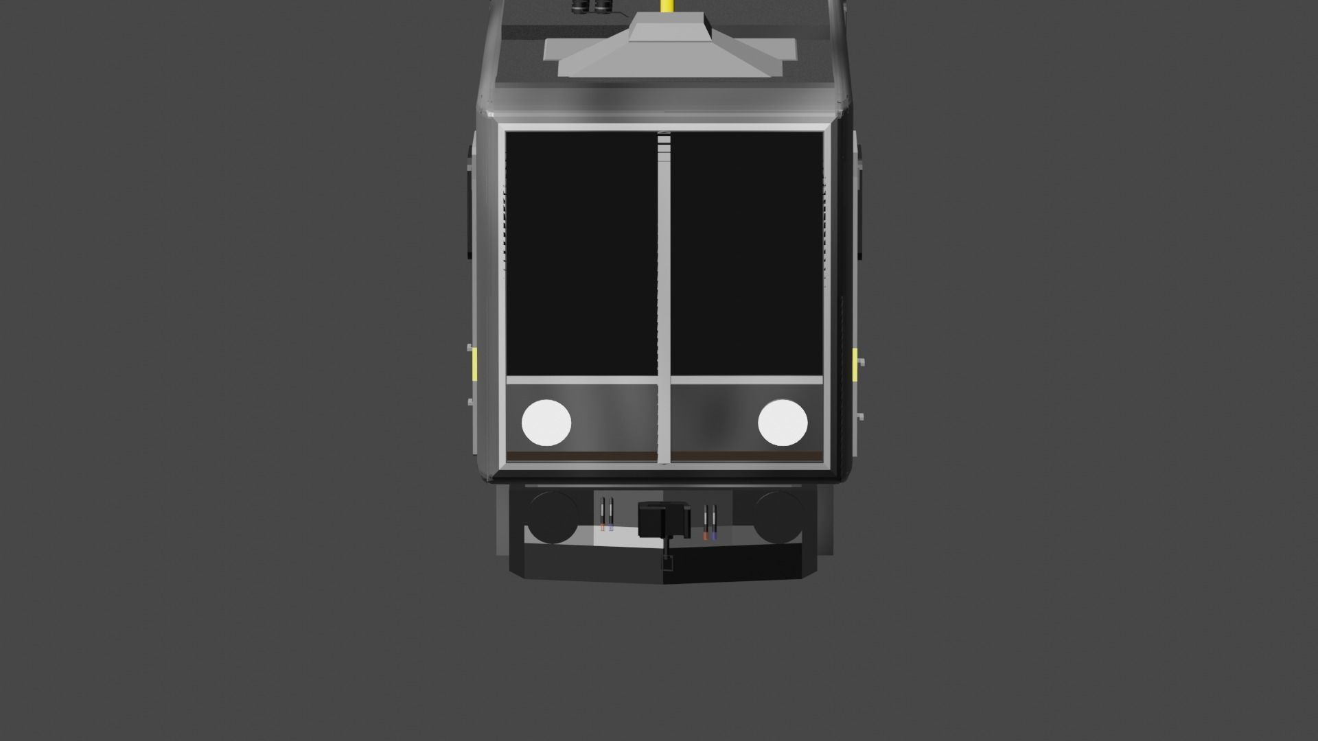 METRO TRAIN WITH COACH 3D model_6