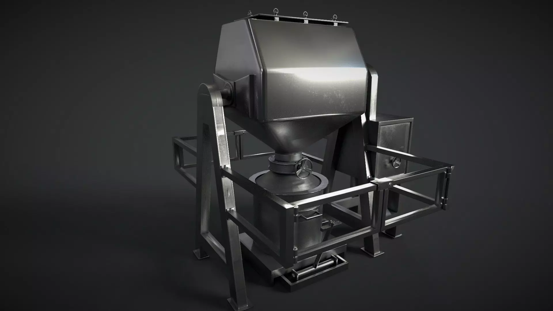 Octagonal Blender Low-poly 3D model_0