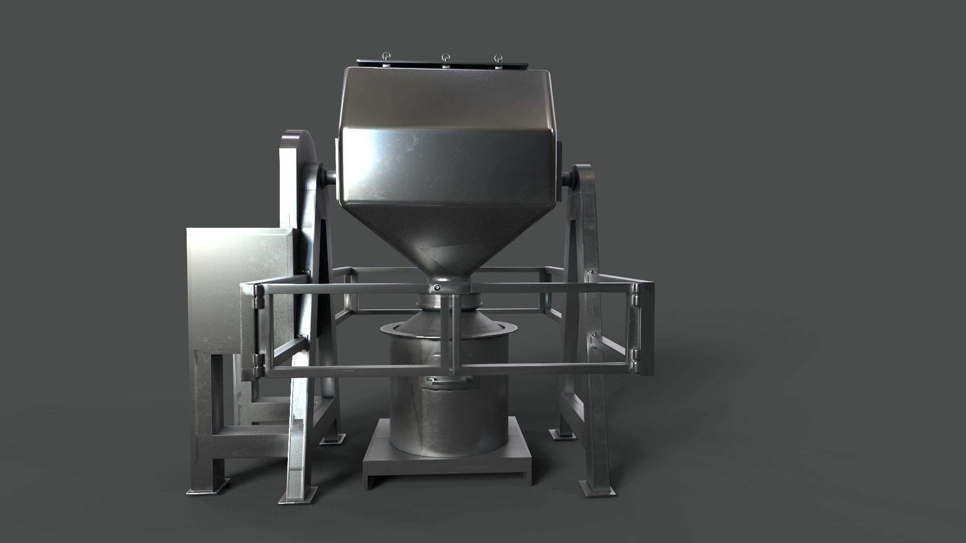 Octagonal Blender Low-poly 3D model_8