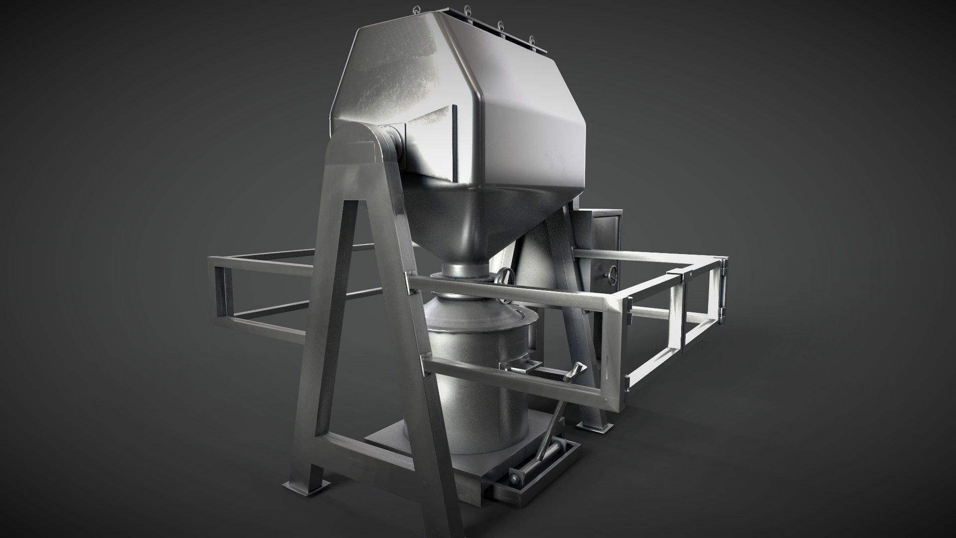 Octagonal Blender Low-poly 3D model_3