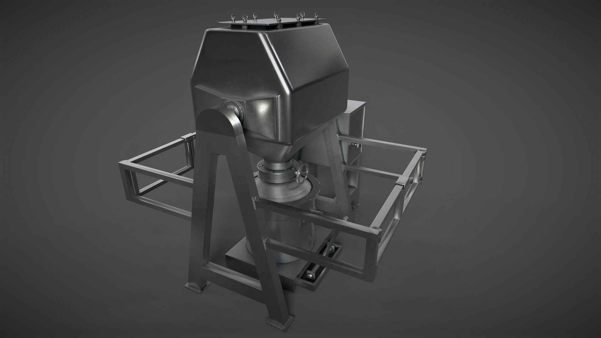 Octagonal Blender Low-poly 3D model_6