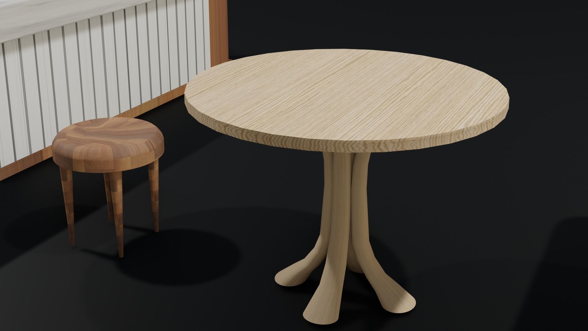 Low Poly Cafe Assets Free low-poly 3D model_3