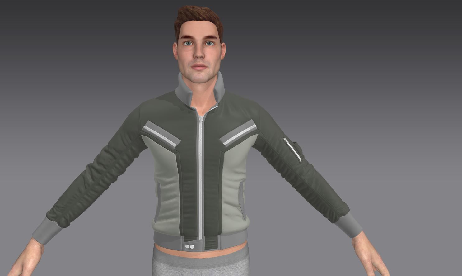 6 Bomber Jacket Collection  Video Tutorial 3D model_24