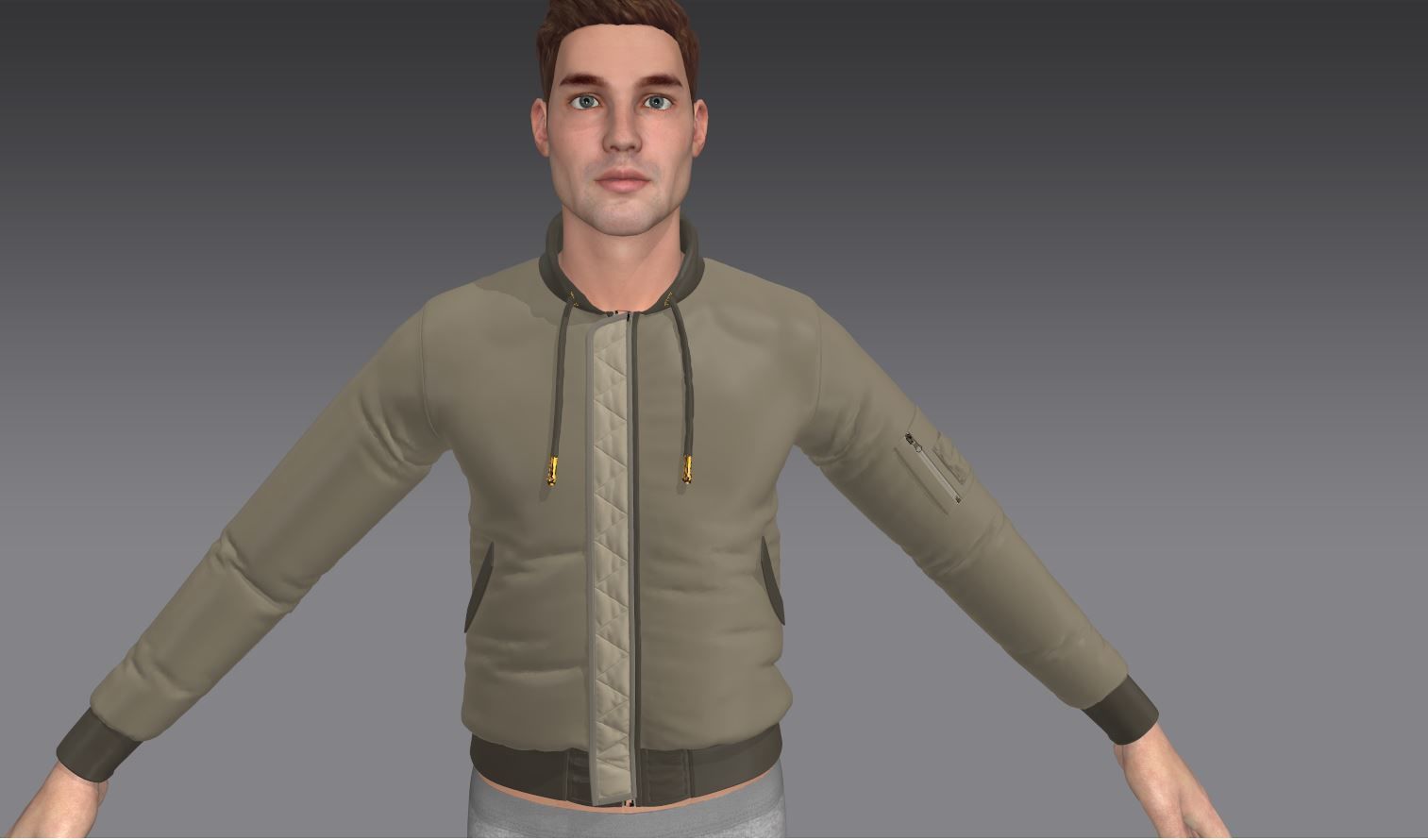 6 Bomber Jacket Collection  Video Tutorial 3D model_12