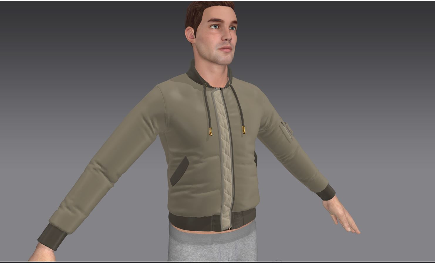 6 Bomber Jacket Collection  Video Tutorial 3D model_13