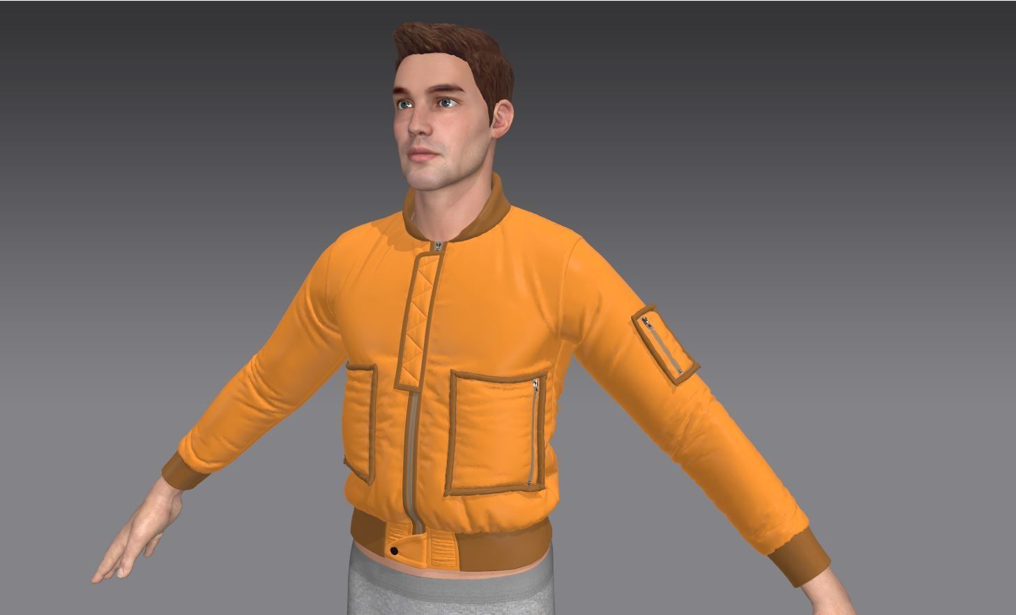 6 Bomber Jacket Collection  Video Tutorial 3D model_30