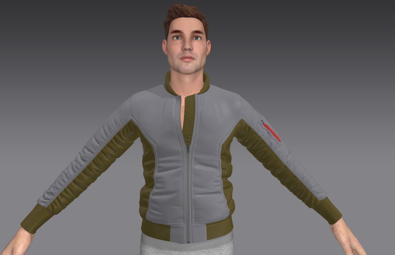 6 Bomber Jacket Collection  Video Tutorial 3D model_16