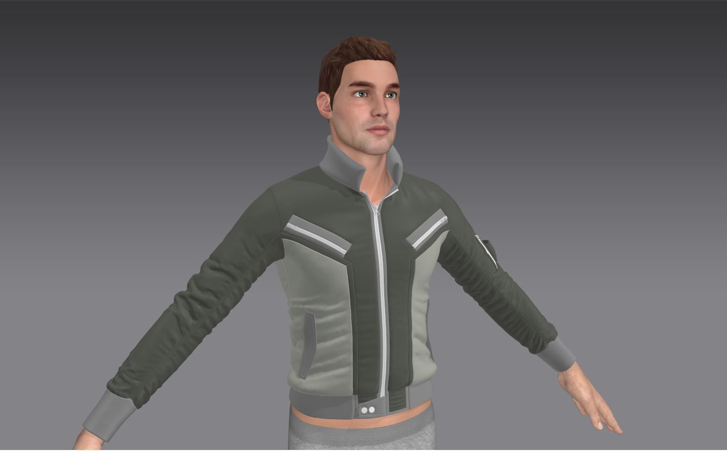 6 Bomber Jacket Collection  Video Tutorial 3D model_25