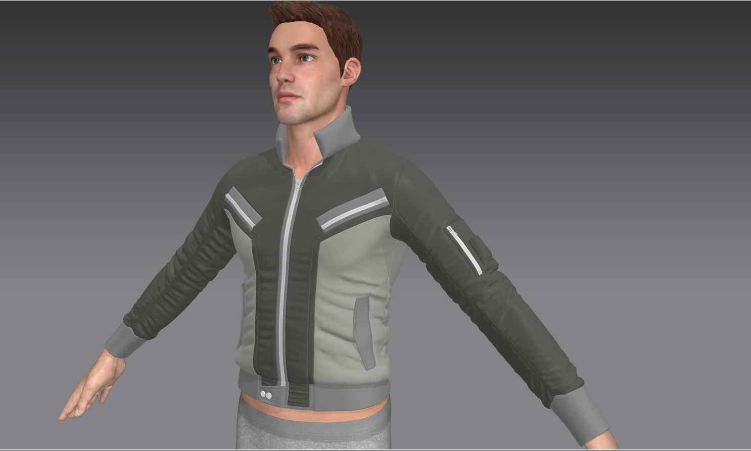 6 Bomber Jacket Collection  Video Tutorial 3D model_26