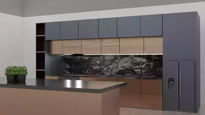 Kitchen 3d modern - modern design