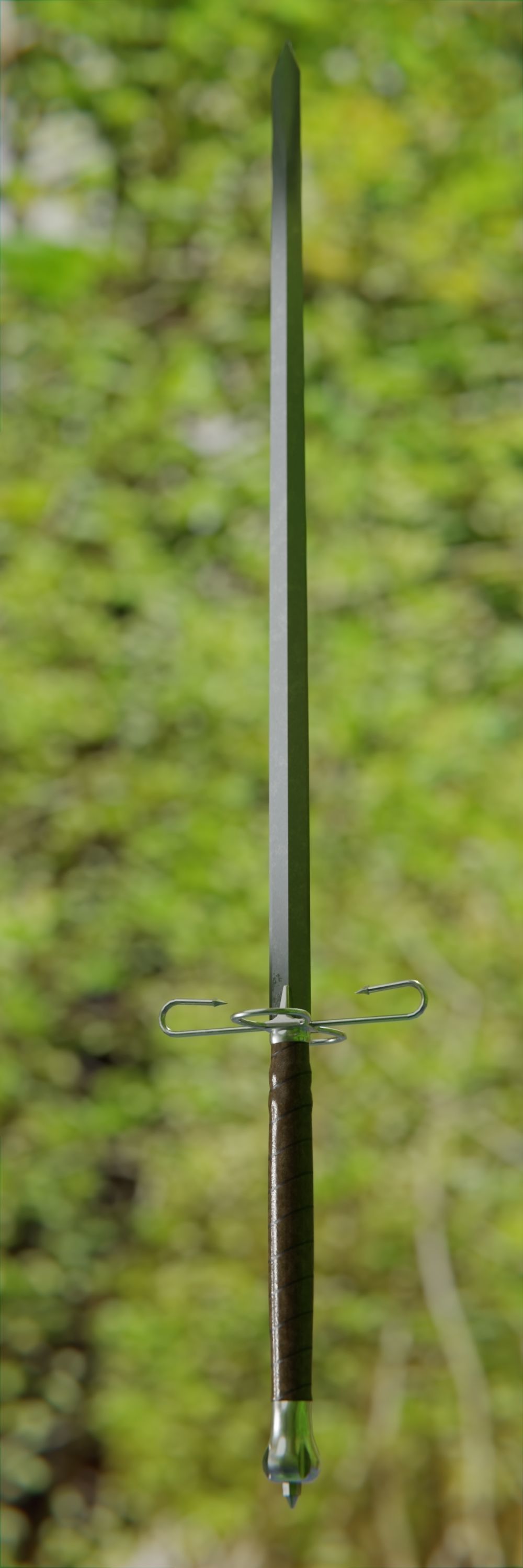 William Wallace claymore sword Low-poly 3D model_2