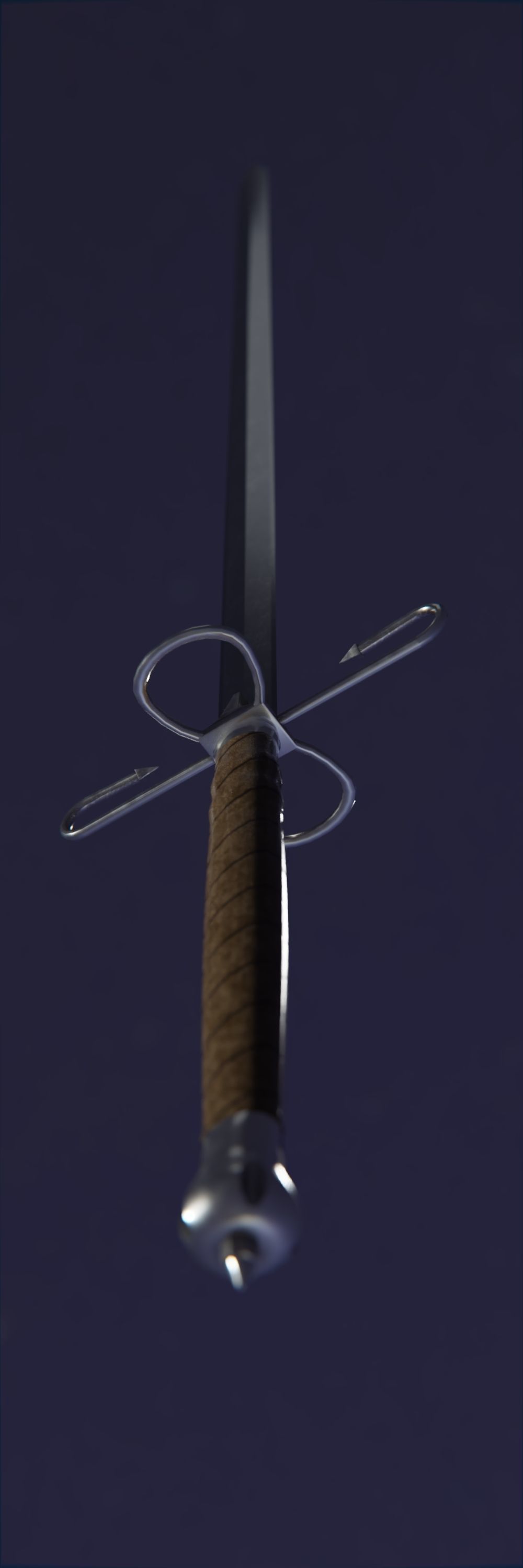 William Wallace claymore sword Low-poly 3D model_3