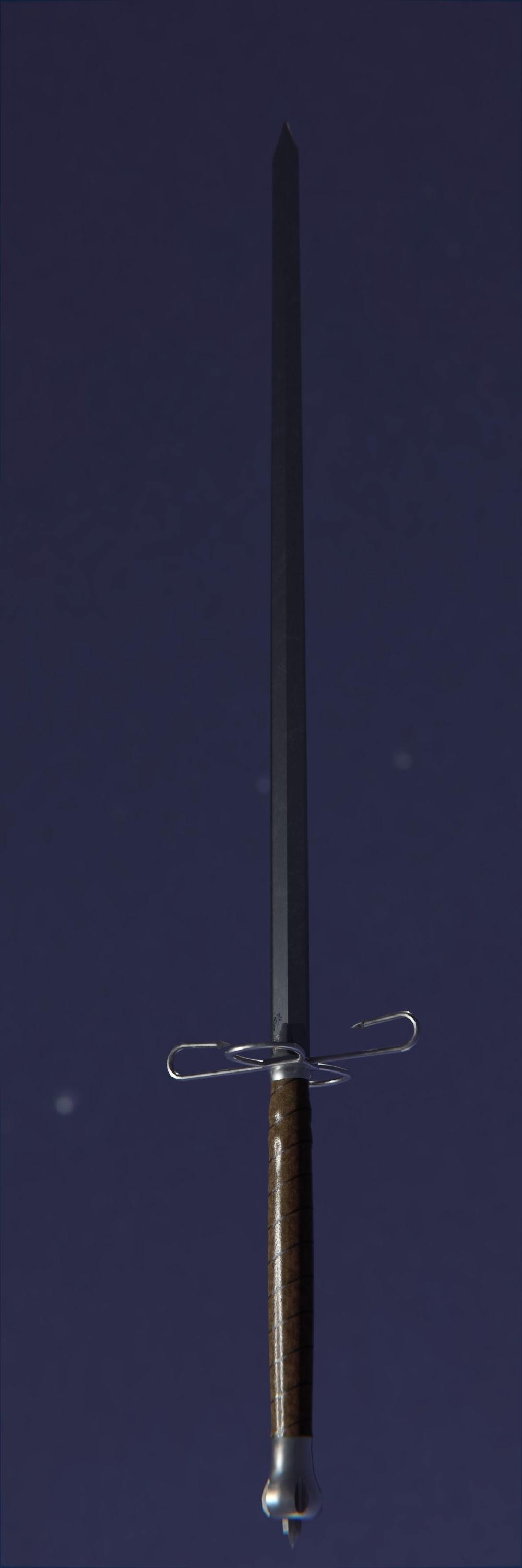 William Wallace claymore sword Low-poly 3D model_4