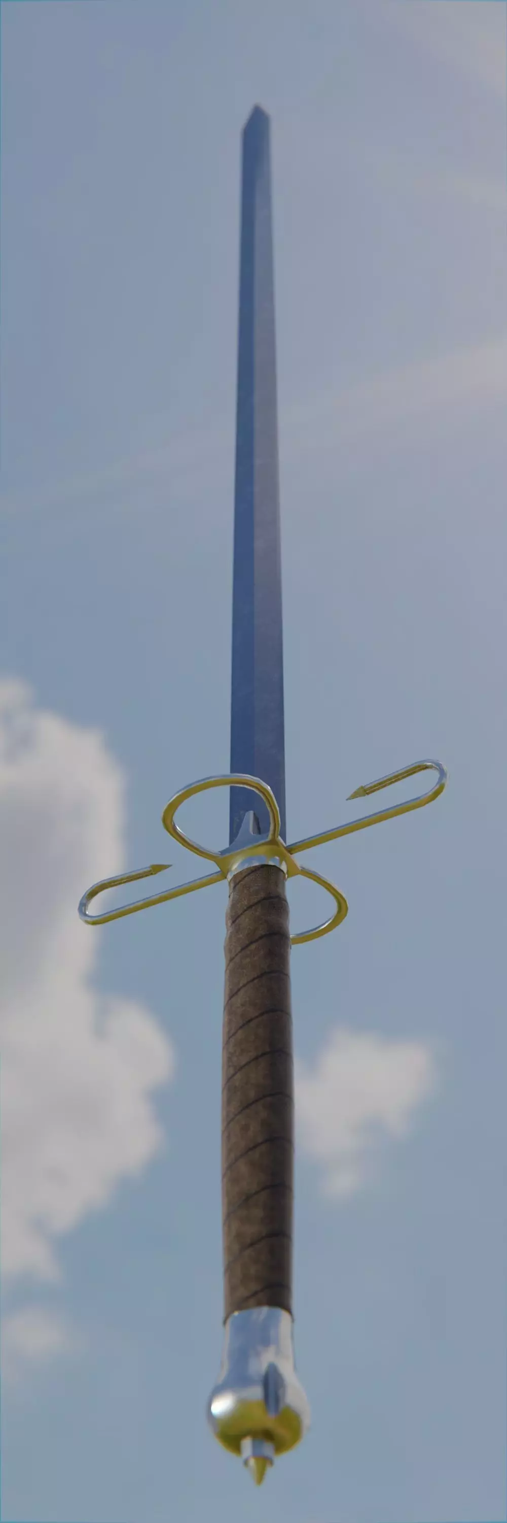 William Wallace claymore sword Low-poly 3D model_0