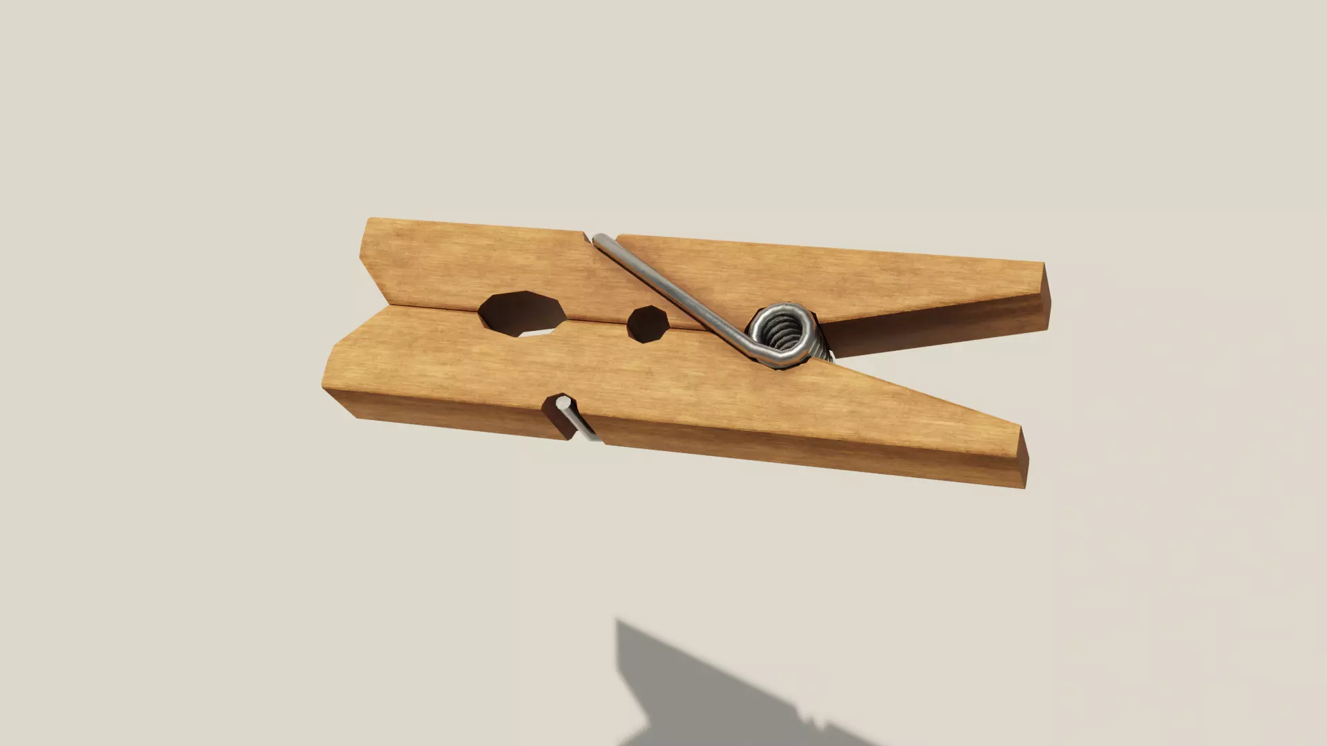 Wooden peg Low-poly 3D model