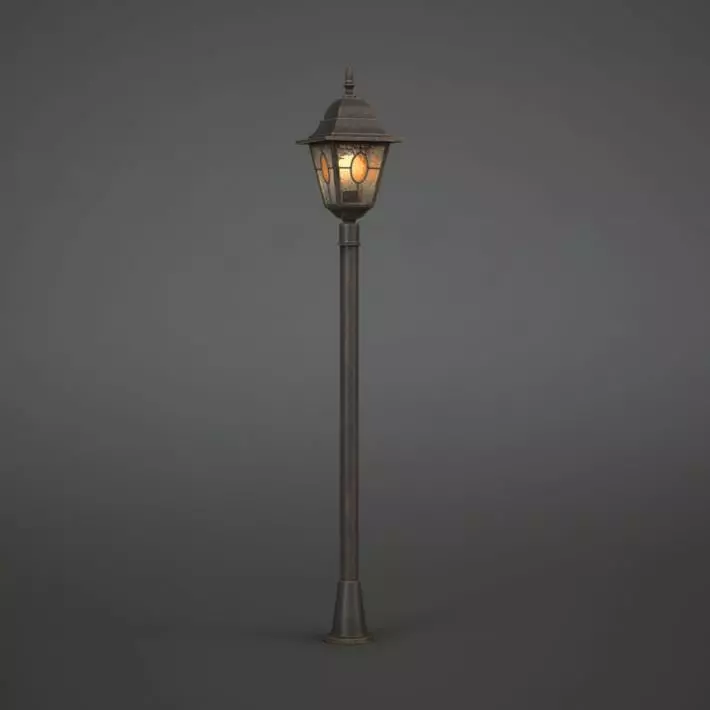 Vintage Street Light Lantern 3D model_0