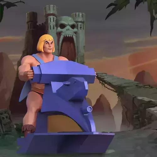 He-Man on motorcycle