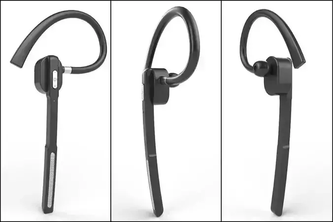 Bluetooth Headset M4 Low-poly 3D model
